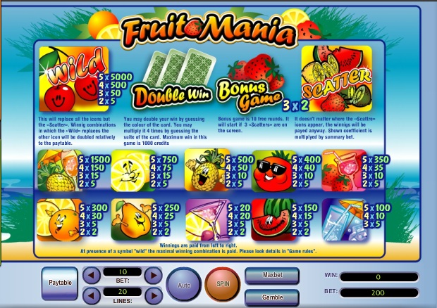 Fruit Mania играть бесплатно