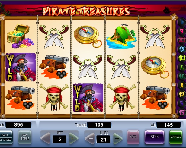 играть в игровой автомат Pirate Treasures бесплатно онлайн